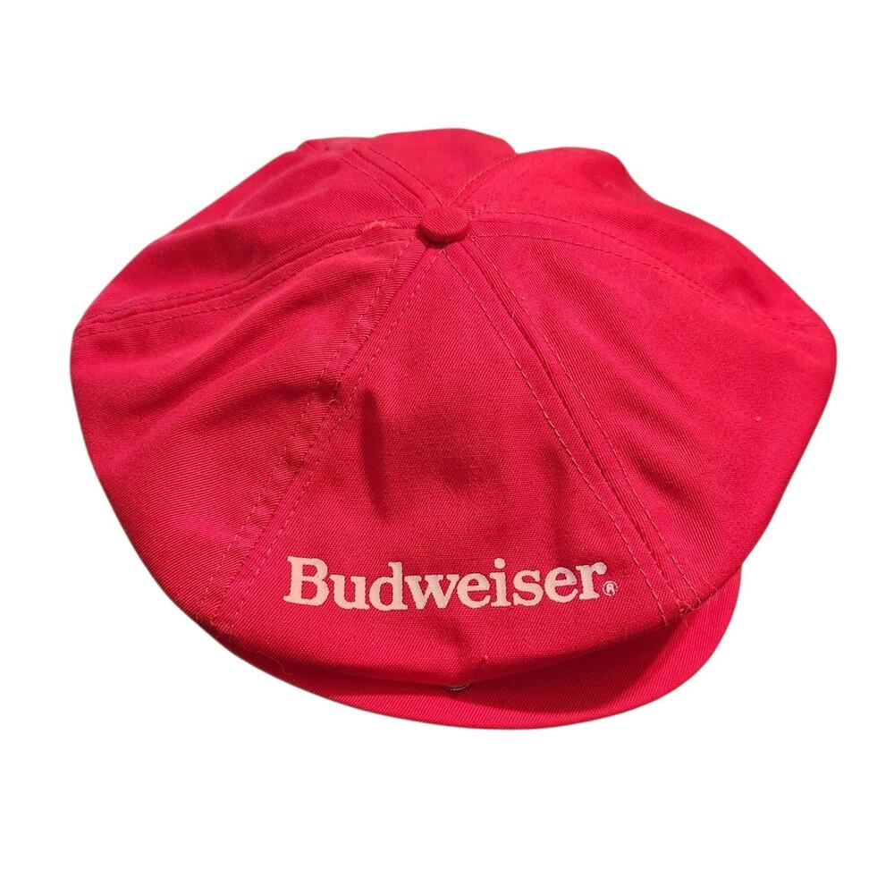 Vintage Budweiser Newsboy Pageboy‎ Red Hat USA